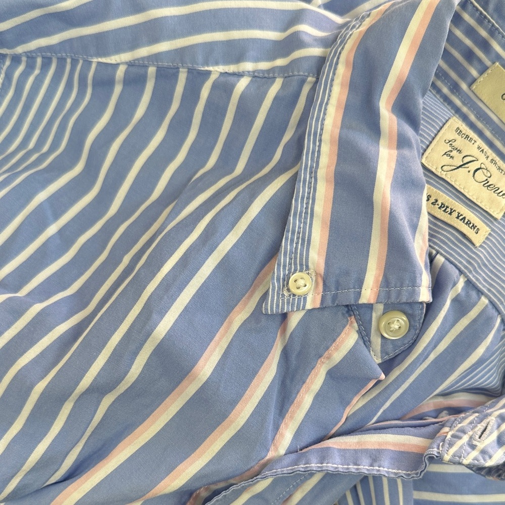 J. Crew Crazy Stripe Cotton Shirt EUC Men’s S - Picture 6 of 9